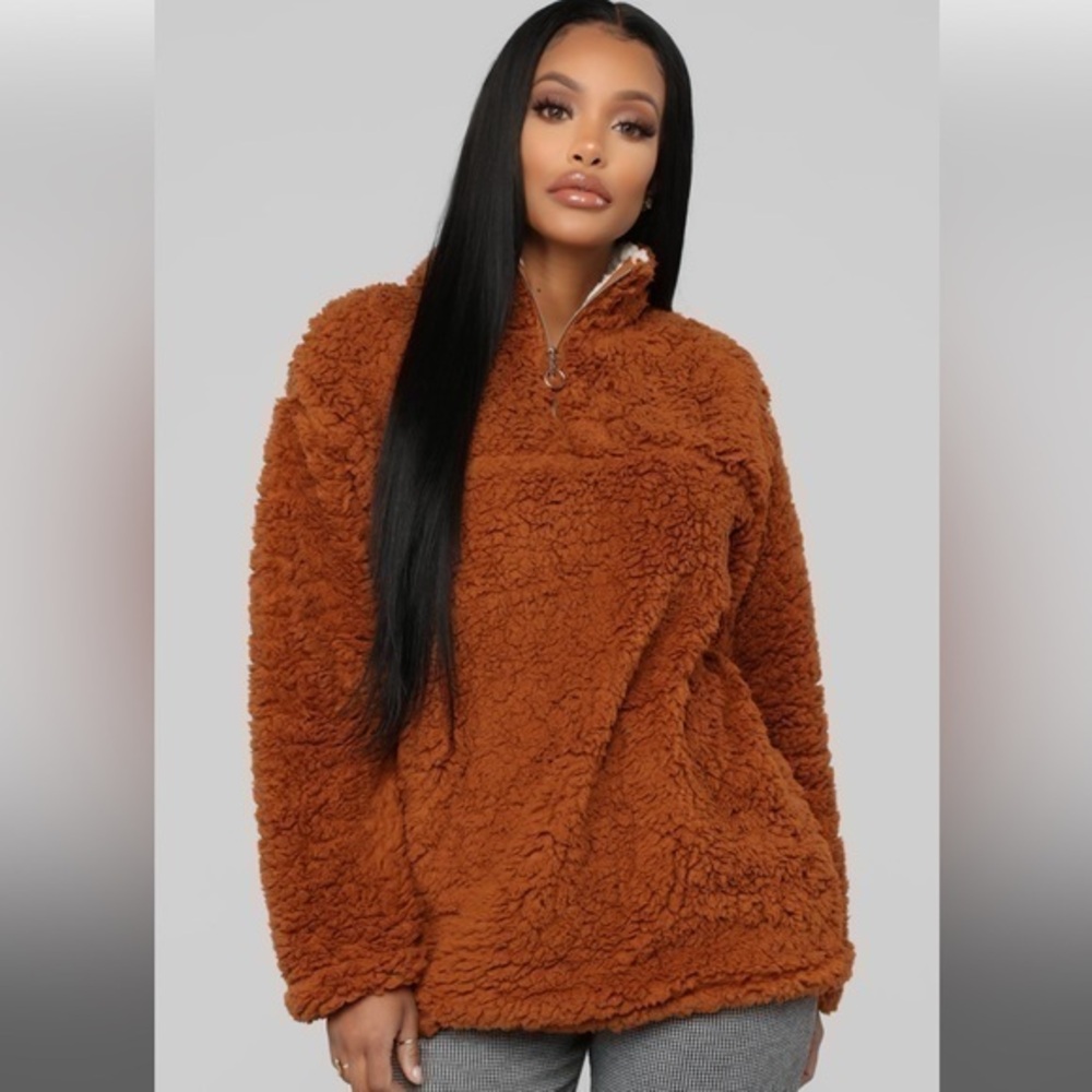 Fuzzy Jacket - Cognac Size L RefFNB